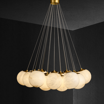 Aspen 19 Chandelier Alabaster - Merlin Lamps