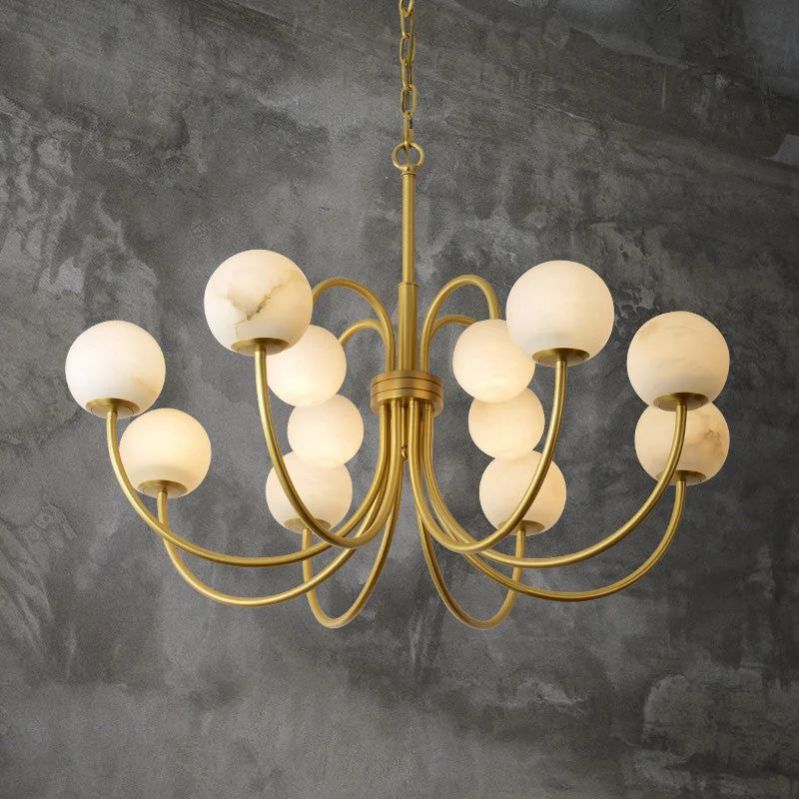 Sienna Alabaster Radial Chandelier