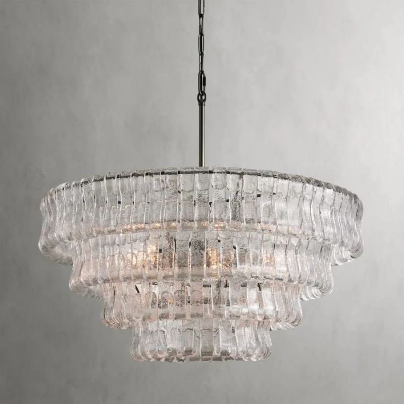 Amor 4-Tier Glass Round Chandelier 36" - jchandelier