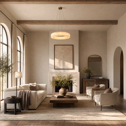 Kelen Modern Round Alabaster Chandelier