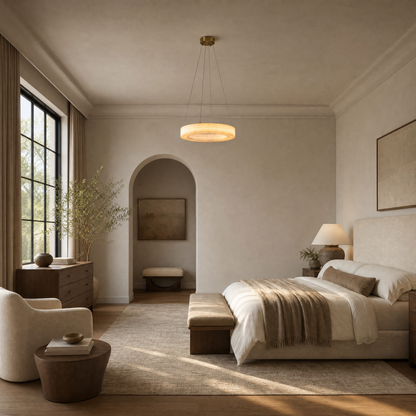 Kelen Modern Round Alabaster Chandelier