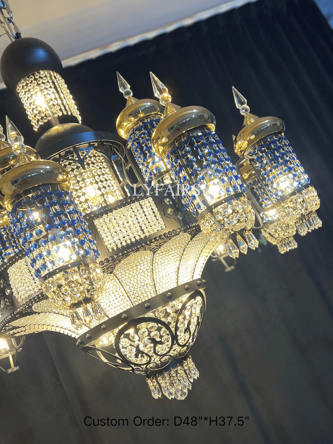 Arabian Nights Ornate Elegance Chandelier for High-ceiling