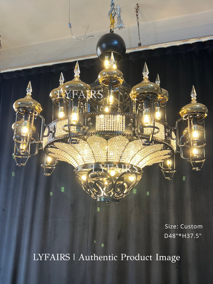 Arabian Nights Ornate Elegance Chandelier for High-ceiling