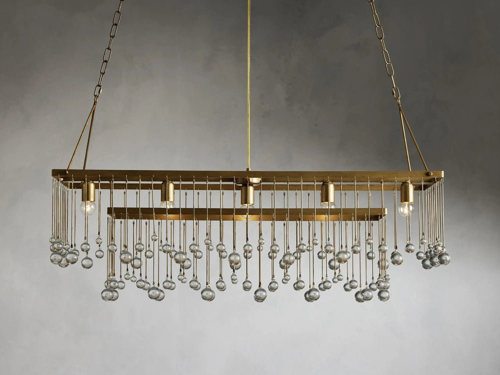 Aubrey Crystal Ball Rectangular Chandelier