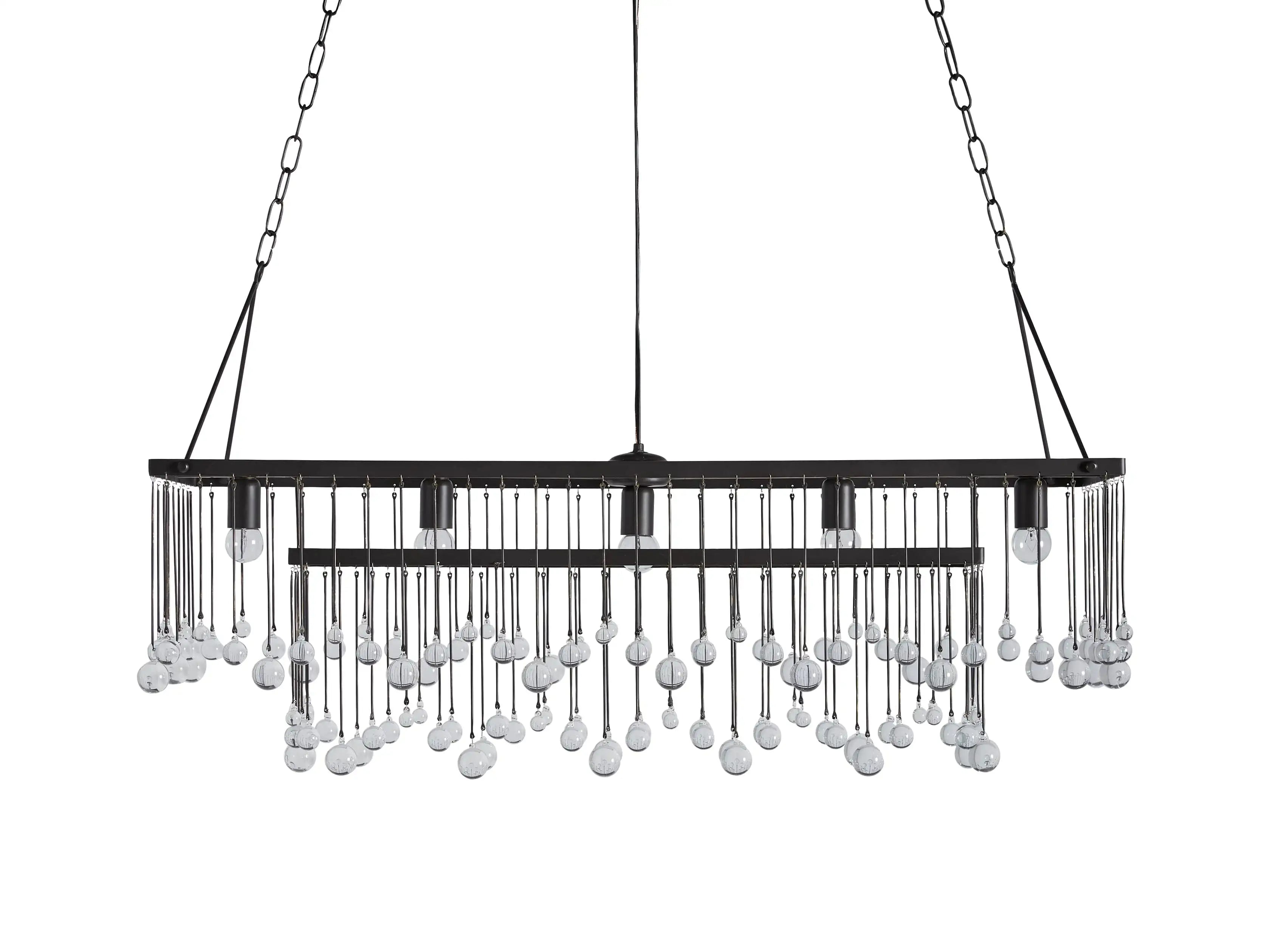 Aubrey Crystal Ball Rectangular Chandelier