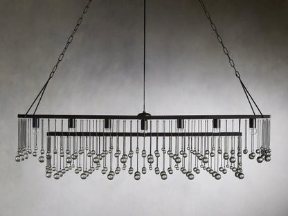 Aubrey Crystal Ball Rectangular Chandelier