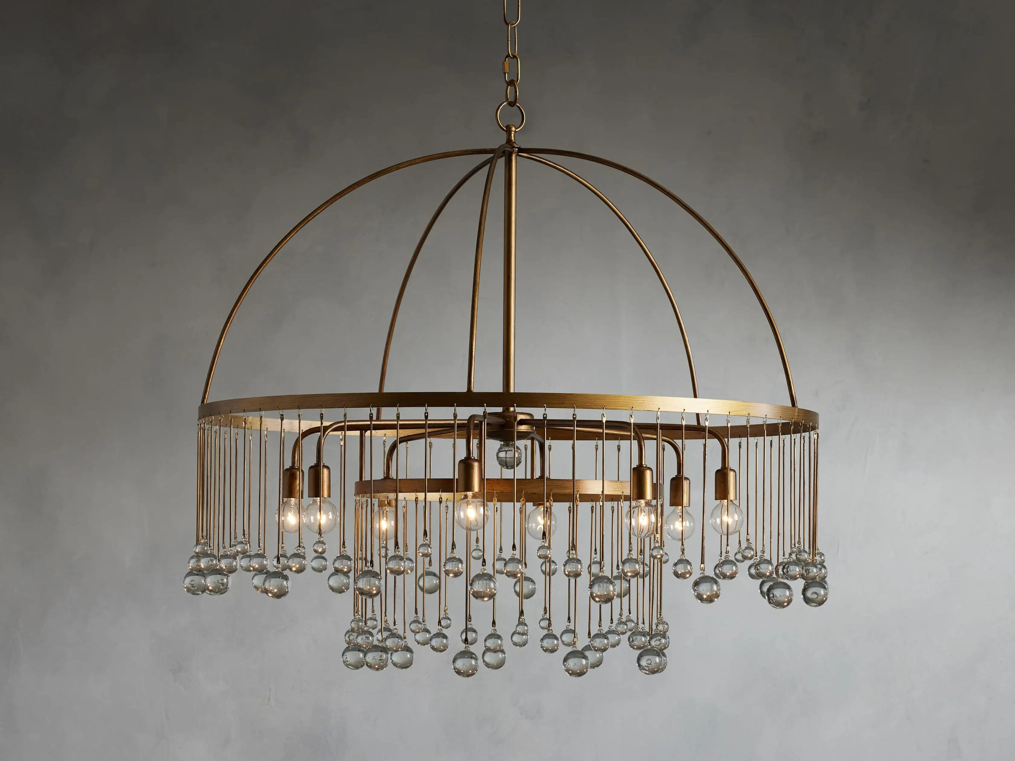 Aubrey Crystal Ball Round Chandelier 5 Light / 8 Light