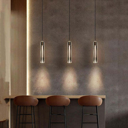 Audrey Crystal Pendant Light with Hand‑Polished Brass Finish