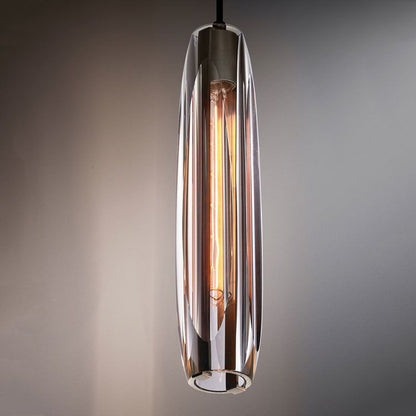 Audrey Crystal Pendant Light with Hand‑Polished Brass Finish