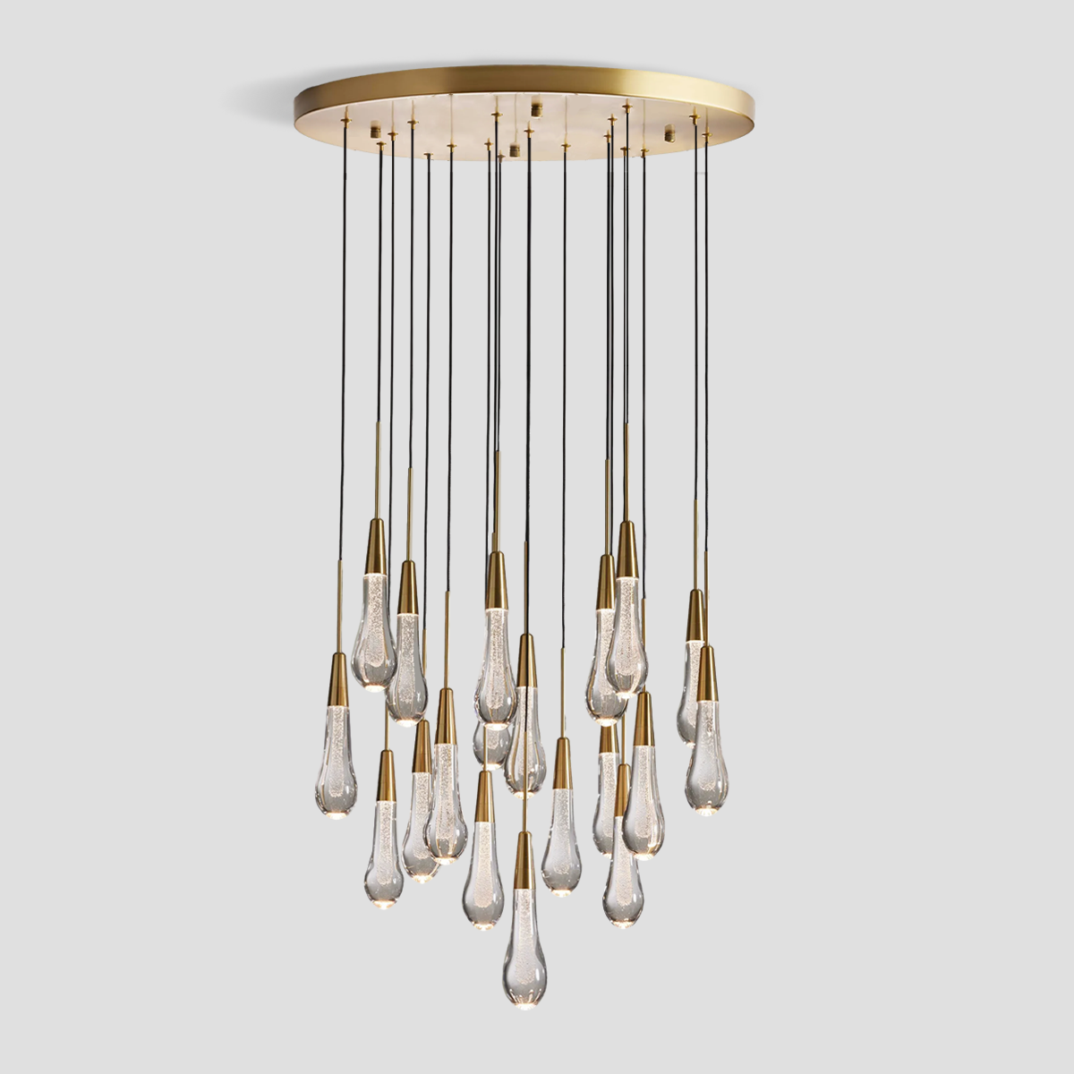 Soltaire Round Chandelier 17'' 24'' 36'' 40'' 58''D