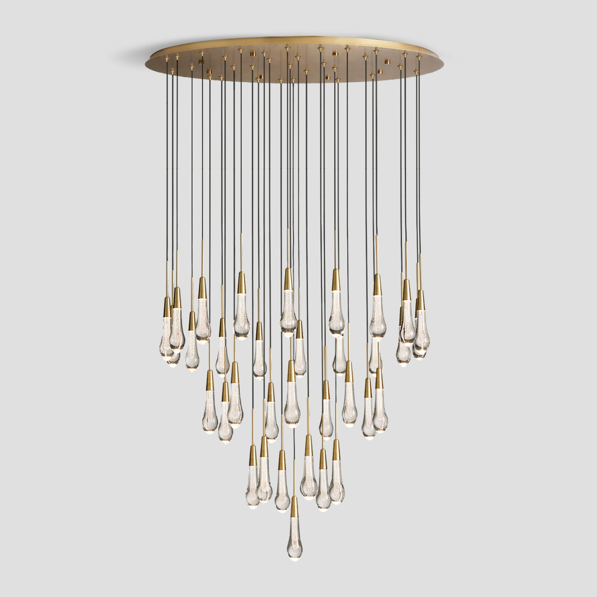 Soltaire Round Chandelier 17'' 24'' 36'' 40'' 58''D