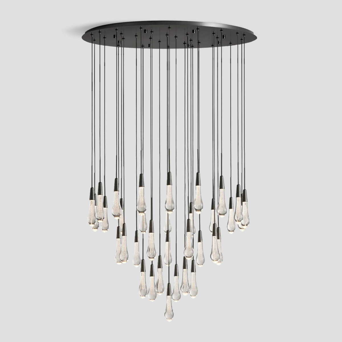 Soltaire Round Chandelier 17'' 24'' 36'' 40'' 58''D