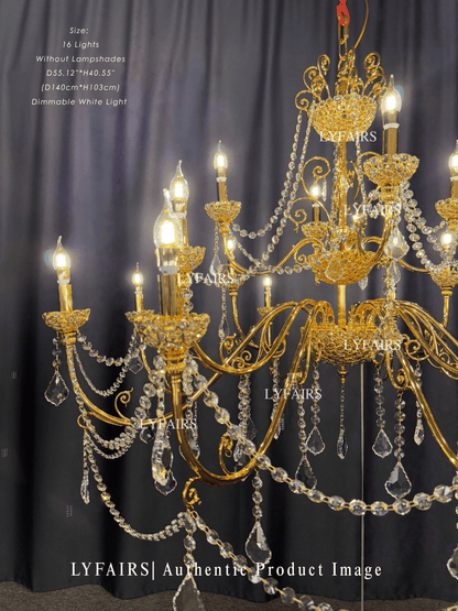 Baroque Revival Crystal Chandelier with Jewelry-Level Craft and Crystals