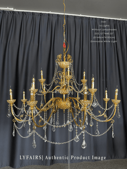 Baroque Revival Crystal Chandelier with Jewelry-Level Craft and Crystals
