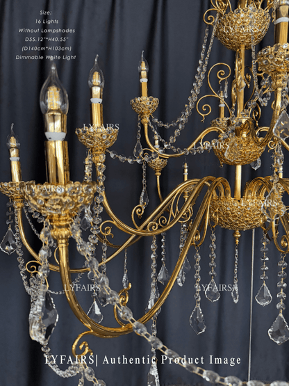 Baroque Revival Crystal Chandelier with Jewelry-Level Craft and Crystals