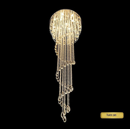 JC Double Spiral Staircase Crystal Chandelier for Loft, Restaurant, Hotel, Hall, Stairwell image | luxury furniture