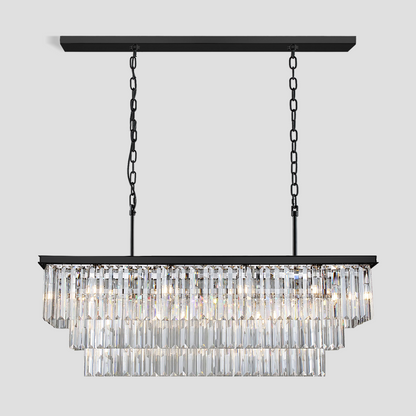 JC Rhea Crystal Rectangular Chandelier 40" 49" 61" 71"