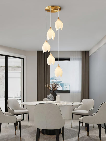 Galaxy Celeste Flora Crystal Spiral Chandelier