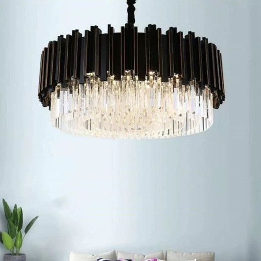 Denise Bobon Alfonso Crystal Round Chandelier