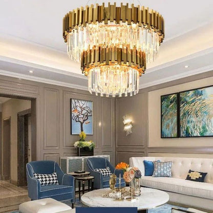 Denise Bobon Antoine Crystal Round Chandelier
