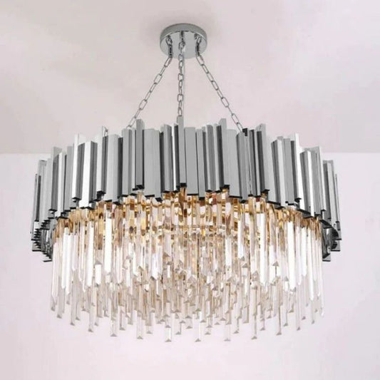 Denise Bobon Charles Crystal Round Chandelier