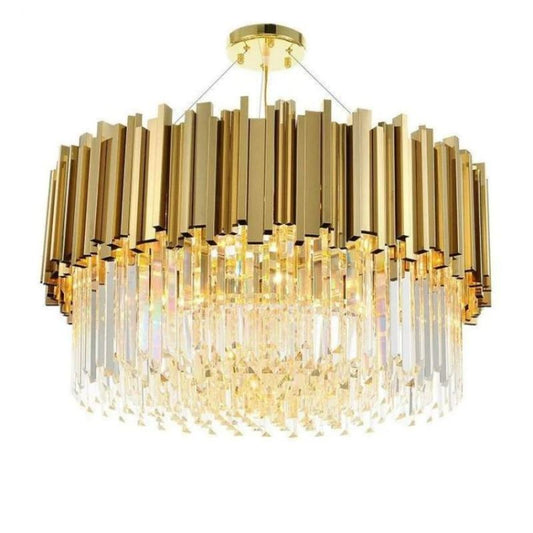 Denise Bobon Charles Crystal Round Chandelier