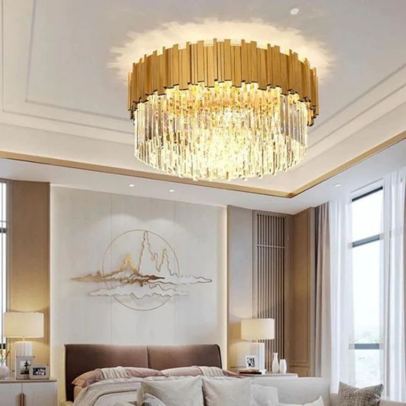 Glacia Flush Mount Chandelier for bedroom/living room