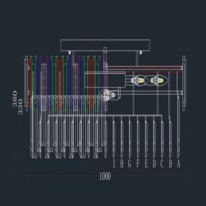 Glacia Flush Mount Chandelier for bedroom/living room