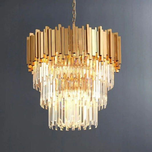 Denise Bobon Antoine Crystal Round Chandelier