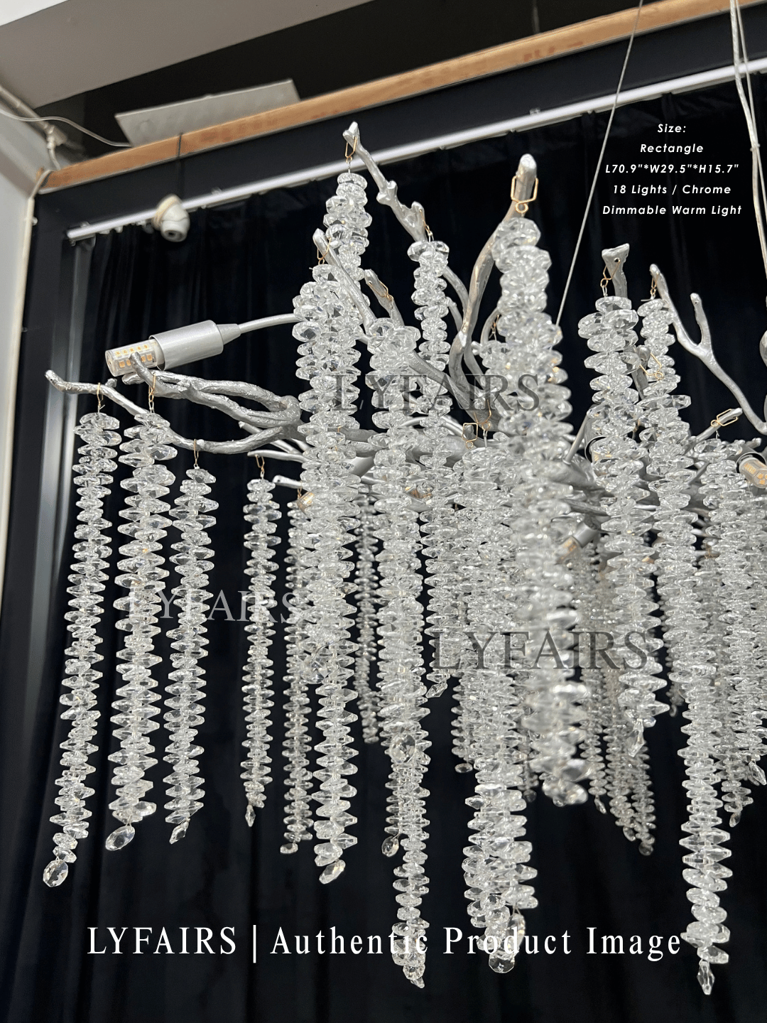 Branch Style Ceiling Light Crystal Icicle Chandelier