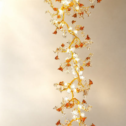 Brass Maple Branch Chandelier