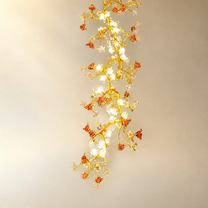 Brass Maple Branch Chandelier