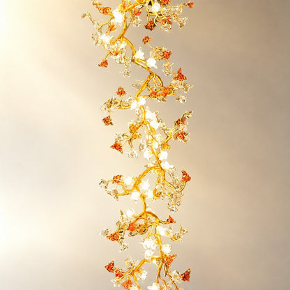 Brass Maple Branch Chandelier