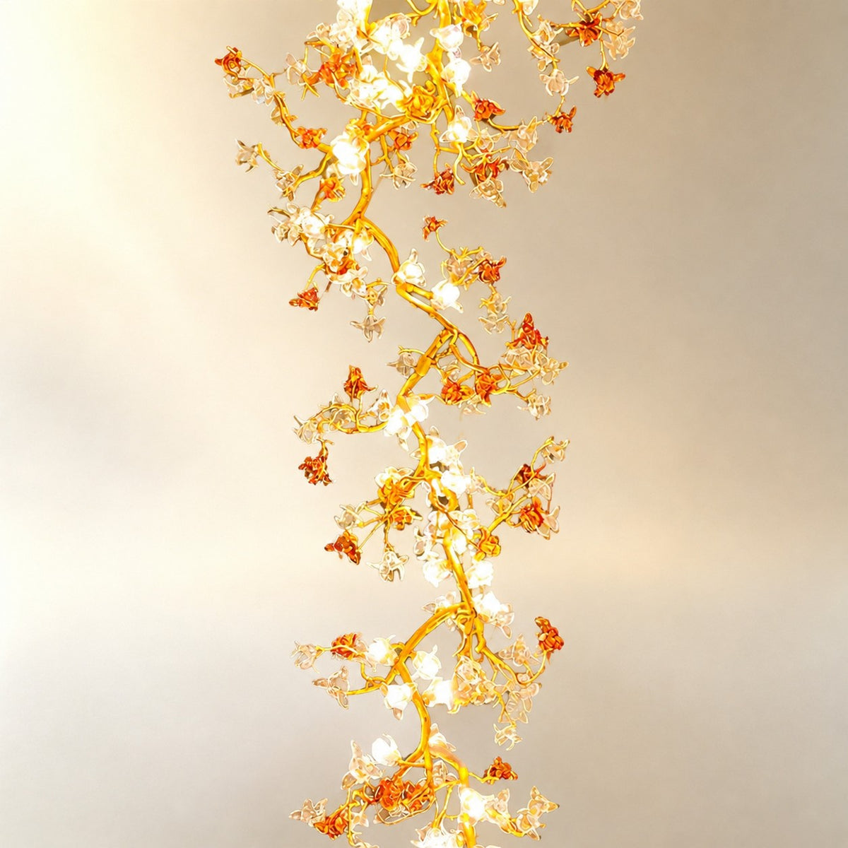 Brass Maple Branch Chandelier