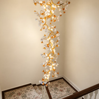 Brass Maple Branch Chandelier