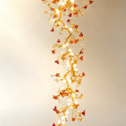 Brass Maple Branch Chandelier