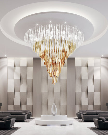 Galaxy Breeze Meteor Shower Crystal Spiral Chandelier