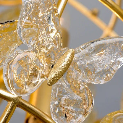 JC Butterfly 8 Lights Crystal Chandelier
