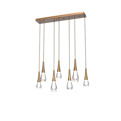Rain 7-Light Linear Chandelier Pendant For Living room Family room Dining Room Bedroom