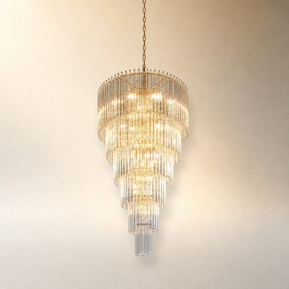 Lucente Noir Spiral Chandelier