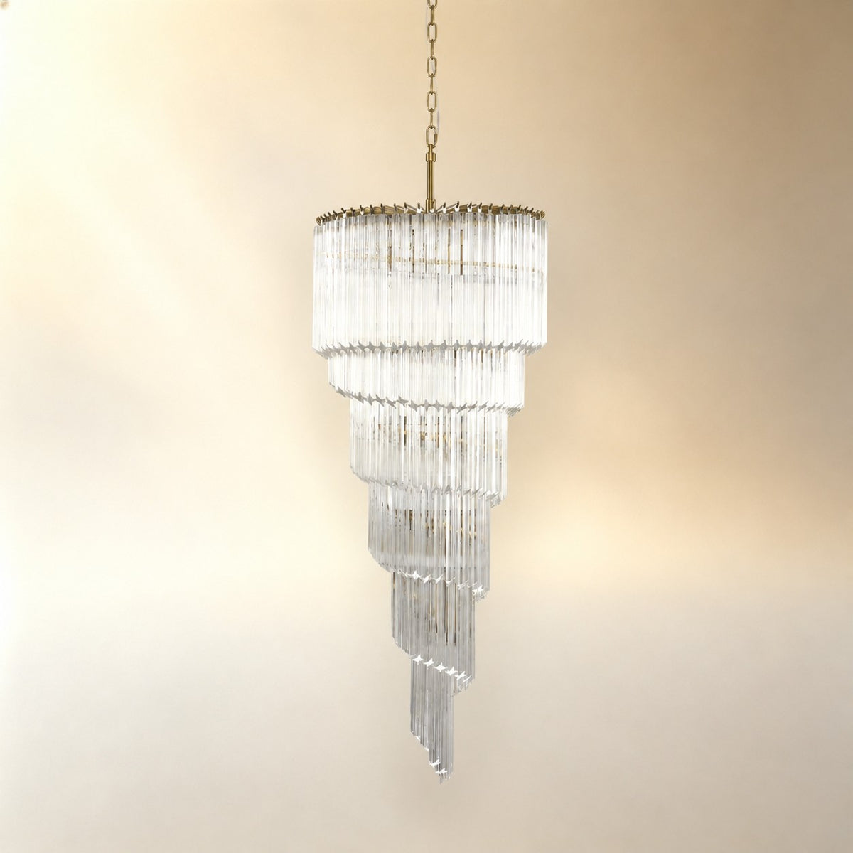 Lucente Noir Spiral Chandelier