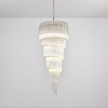 Cascada Spiral Clear Chandelier