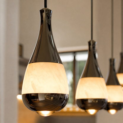 Caeen Spiral Alabaster Pendant Chandelier