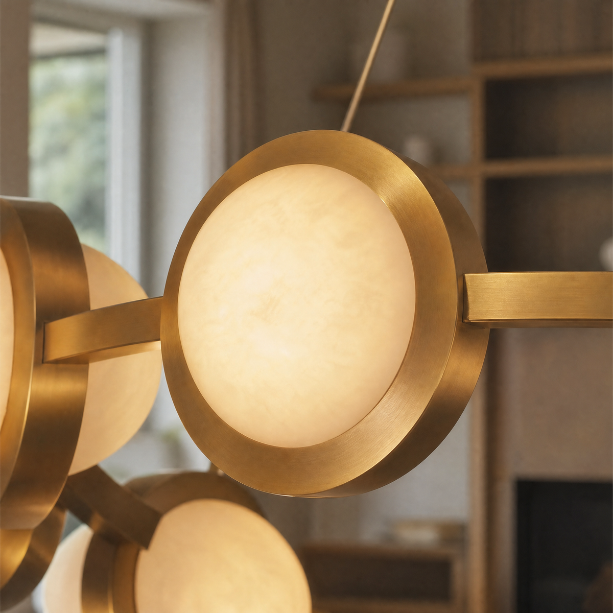 Daeen Modern Alabaster Ring Chandelier