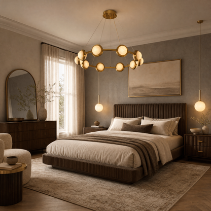 Daeen Modern Alabaster Ring Chandelier
