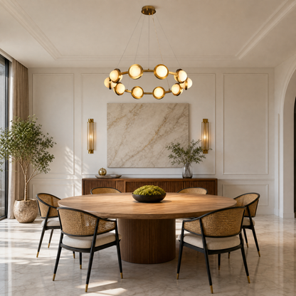Daeen Modern Alabaster Ring Chandelier