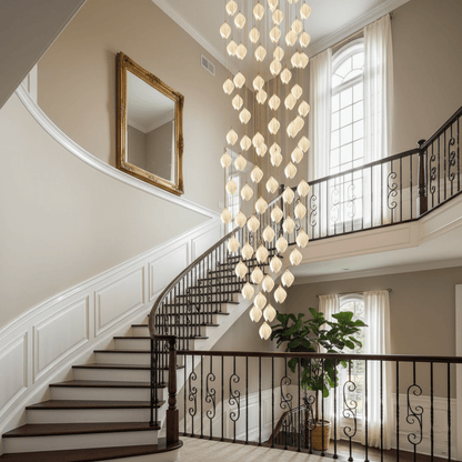 Galaxy Celeste Flora Crystal Spiral Chandelier