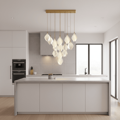 Galaxy Celeste Flora Crystal Spiral Chandelier