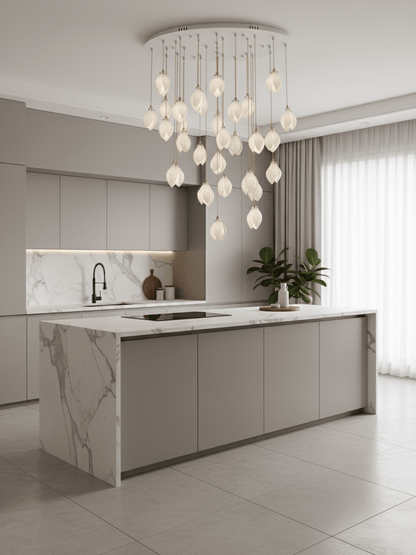Galaxy Celeste Flora Crystal Spiral Chandelier