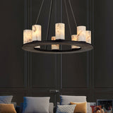 Centrum Alabaster Round Chandelier